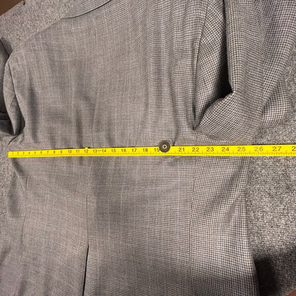 Lauren Ralph Lauren Blazer Silk Wool 48R Gray Two Button Single Vent Suit Jacket - Picture 10 of 13